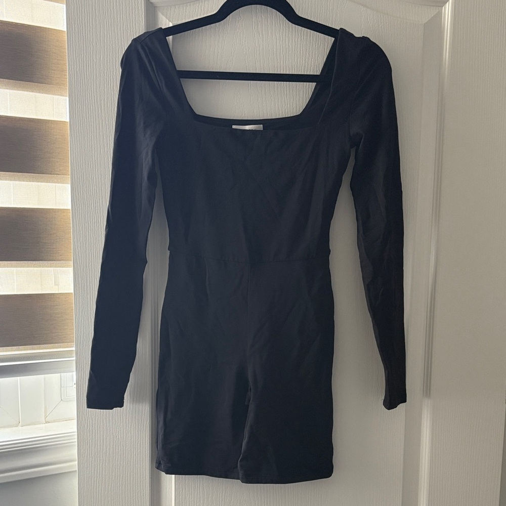 Babaton black jumpsuit (shorts)